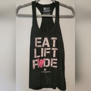 Womens Gym and/or motorcycle tank top. Asphalt Outlaws. Eat Lift Ride